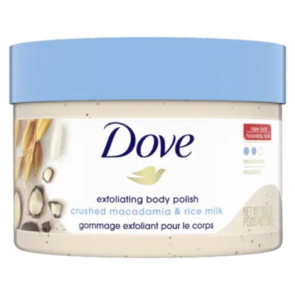 Dove Crushed Macadamia & Rice Milk Moderate Exfoliating Body Polish
